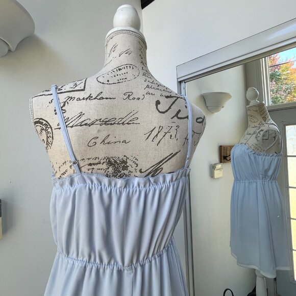 Aritzia Sunday Best baby blue spaghetti strap long top size L - Picture 3 of 6
